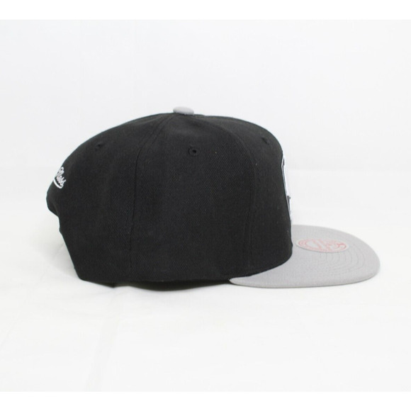 Mitchell & Ness Brooklyn Nets Black/ Gray Adjustable Snapback Hat Cap NWT - Picture 2 of 8